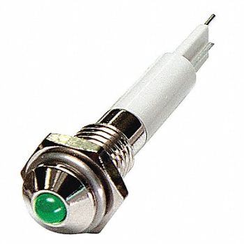 GRAINGER APPROVED Round Indicator Light Green 12VDC, 24M022
