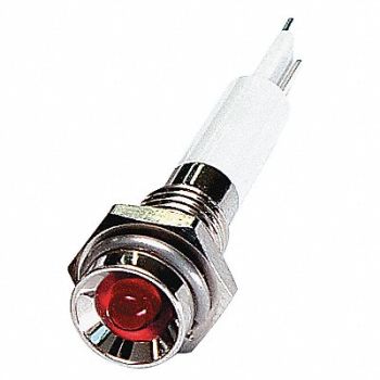 GRAINGER APPROVED Protrude Indicator Light Red 12VDC, 24M026