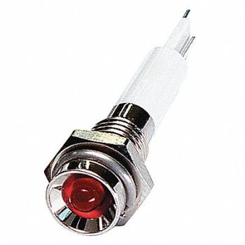 GRAINGER APPROVED Protrude Indicator Light Red 24VDC, 24M029