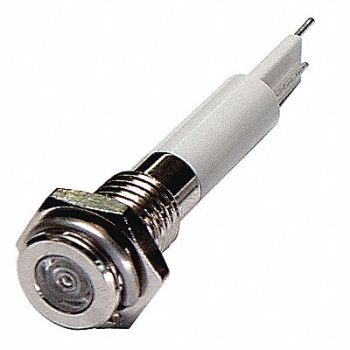 GRAINGER APPROVED Flat Indicator Light White 12VDC, 24M036