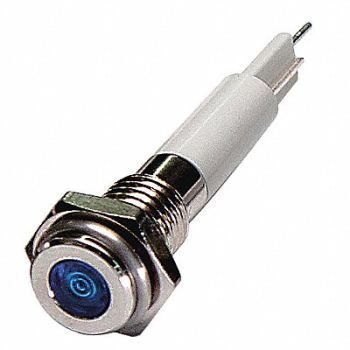 GRAINGER APPROVED Flat Indicator Light Blue 24VDC, 24M040
