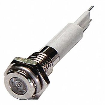 GRAINGER APPROVED Flat Indicator Light White 24VDC, 24M041