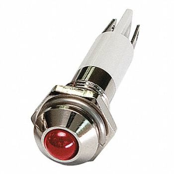 GRAINGER APPROVED Round Indicator Light Red 110VAC, 24M048