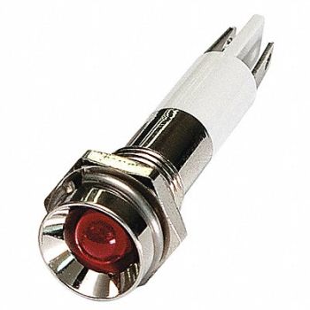 GRAINGER APPROVED Protrude Indicator Light Red 12VDC, 24M051
