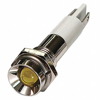 GRAINGER APPROVED Protrude Indicator Light Yellow 12VDC, 24M052