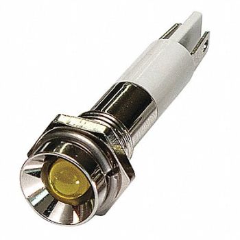 GRAINGER APPROVED Protrude Indicator Light Yellow 110VAC, 24M058