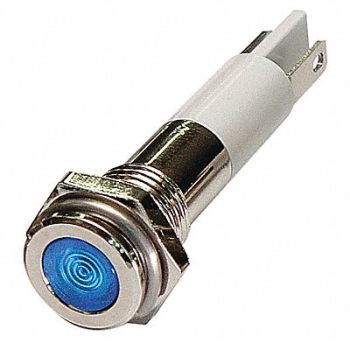 GRAINGER APPROVED Flat Indicator Light Blue 24VDC, 24M068