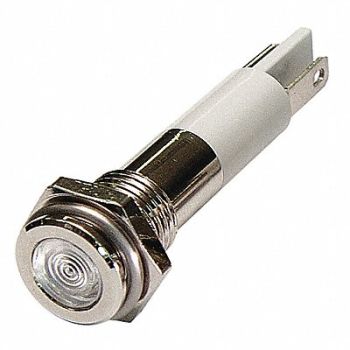 GRAINGER APPROVED Flat Indicator Light White 24VDC, 24M069