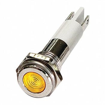 GRAINGER APPROVED Flat Indicator Light Yellow 110VAC, 24M071