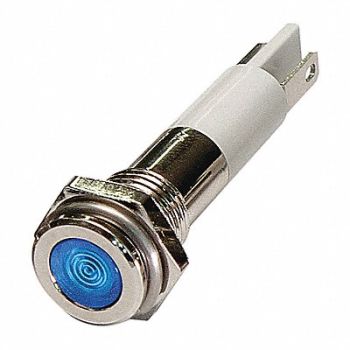 GRAINGER APPROVED Flat Indicator Light Blue 110VAC, 24M073