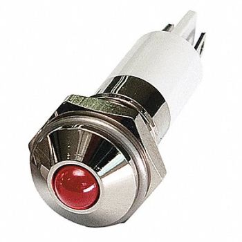 GRAINGER APPROVED Round Indicator Light Red 110VAC, 24M081