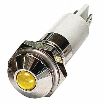 GRAINGER APPROVED Round Indicator Light Yellow 110VAC, 24M082