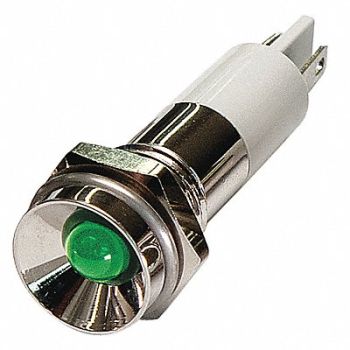 GRAINGER APPROVED Protrude Indicator Light Green 24VDC, 24M089