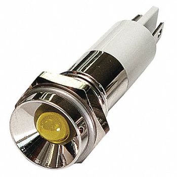 GRAINGER APPROVED Protrude Indicator Light Yellow 110VAC, 24M091