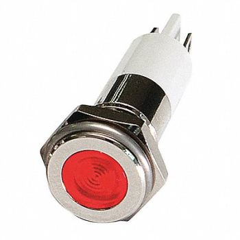 GRAINGER APPROVED Flat Indicator Light Red 110VAC, 24M104