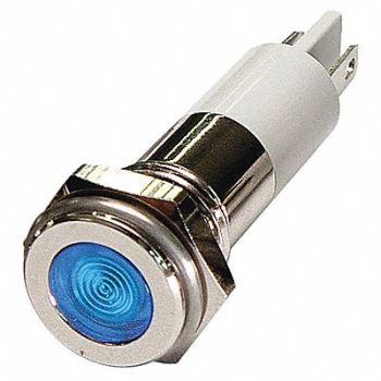 GRAINGER APPROVED Flat Indicator Light Blue 24VDC, 24M102