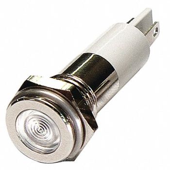 GRAINGER APPROVED Flat Indicator Light White 24VDC, 24M103