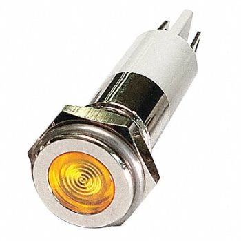 GRAINGER APPROVED Flat Indicator Light Yellow 110VAC, 24M105