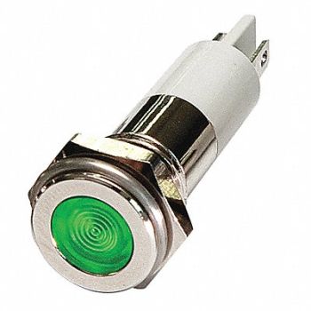 GRAINGER APPROVED Flat Indicator Light Green 110VAC, 24M106