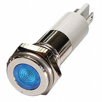GRAINGER APPROVED Flat Indicator Light Blue 110VAC, 24M107