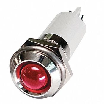 GRAINGER APPROVED Round Indicator Light Red 24VDC, 24M112