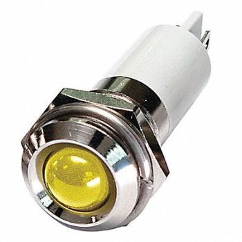 GRAINGER APPROVED Round Indicator Light Yellow 110VAC, 24M116