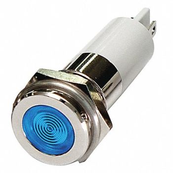 GRAINGER APPROVED Flat Indicator Light Blue 110VAC, 24M140
