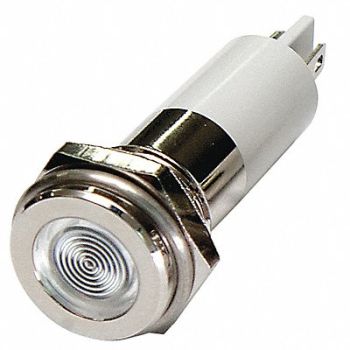 GRAINGER APPROVED Flat Indicator Light White 110VAC, 24M141