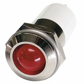 GRAINGER APPROVED Round Indicator Light Red 24VDC, 24M148