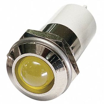 GRAINGER APPROVED Round Indicator Light Yellow 24VDC, 24M149