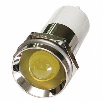 GRAINGER APPROVED Protrude Indicator Light Yellow 12VDC, 24M155