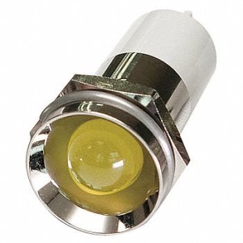 GRAINGER APPROVED Protrude Indicator Light Yellow 24VDC, 24M158