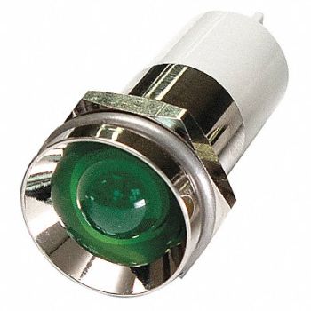 GRAINGER APPROVED Protrude Indicator Light Green 24VDC, 24M159