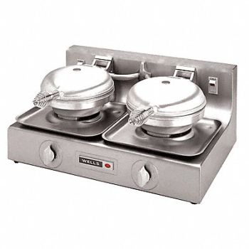 WELLS MANUFACTURING Waffle Baker Double 1800 Watt, 24T807
