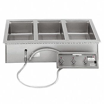WELLS MANUFACTURING Built-in Food Warmer Triple Well, 24T823