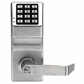 LOCDOWN Electronic Lock Brushed Chrome 12 Button, 24U109