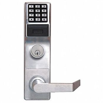 LOCDOWN Electronic Lock Brushed Chrome 12 Button, 24U112