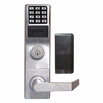 LOCDOWN Electronic Lock Satin Chrome 12 Button, 24U115