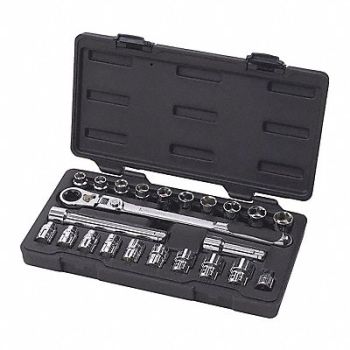 GEARWRENCH 23 Pc Sae/Metric Xl Ratchet Set, 24U634
