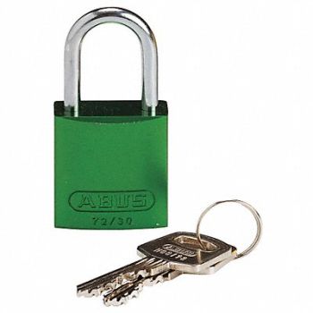 BRADY Lockout Padlock KD Green 1-7/16 H, 24UY52