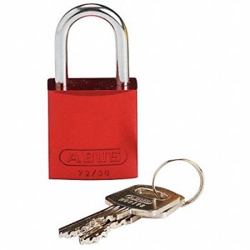 BRADY Lockout Padlock KD Red 1-7/16 H, 24UY64
