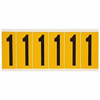 BRADY Number Label Character1 6 Label Markers, 24UY98