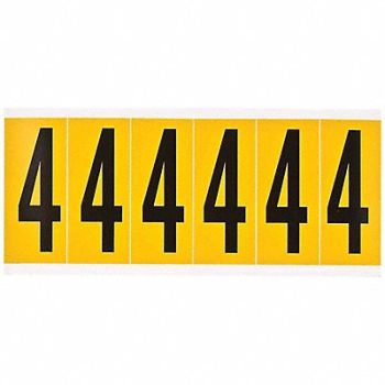 BRADY Number Label 4 1-1/2 in W x 3-1/2 in H, 24UZ02