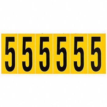 BRADY Number Label 5 1-1/2 in W x 3-1/2 in H, 24UZ03