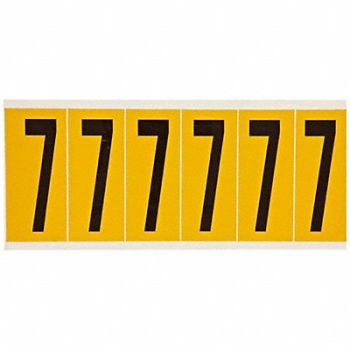 BRADY Number Label 7 1-1/2 in W x 3-1/2 in H, 24UZ05