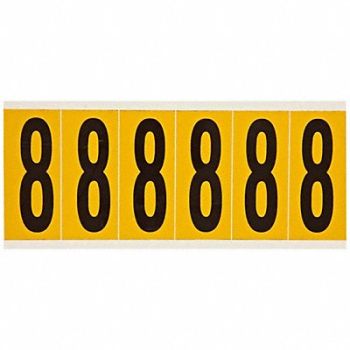 BRADY Number Label 8 1-1/2 in W x 3-1/2 in H, 24UZ06