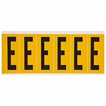 BRADY Letter Label E 1-1/2 in W x 3-1/2 in H, 24UZ12