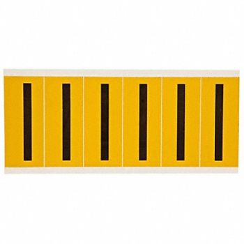 BRADY Letter Label I 1-1/2 in W x 3-1/2 in H, 24UZ16