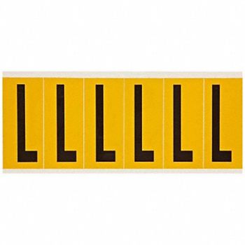 BRADY Letter Label L 1-1/2 in W x 3-1/2 in H, 24UZ19