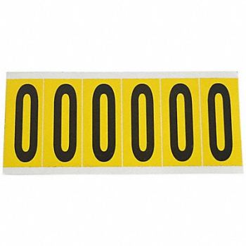 BRADY Letter Label O 1-1/2 in W x 3-1/2 in H, 24UZ22